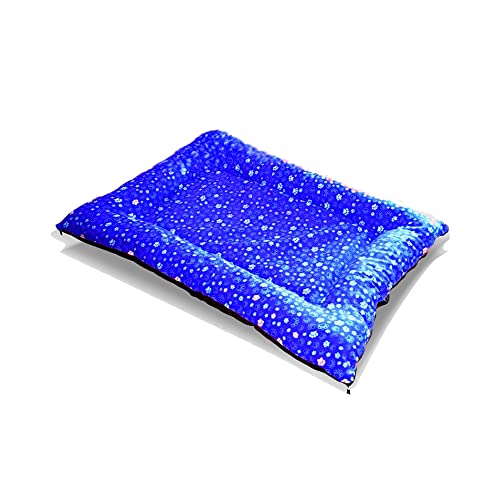 Colchonete para Cachorro e Gato,Confortável, Capa Lavável com Zíper - Azul G, Enchimento Removível,