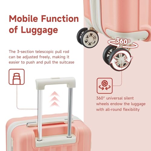 image for imiomo Luggage Sets 4 Piece Expandable Luggage Set with 2 toiletry bag