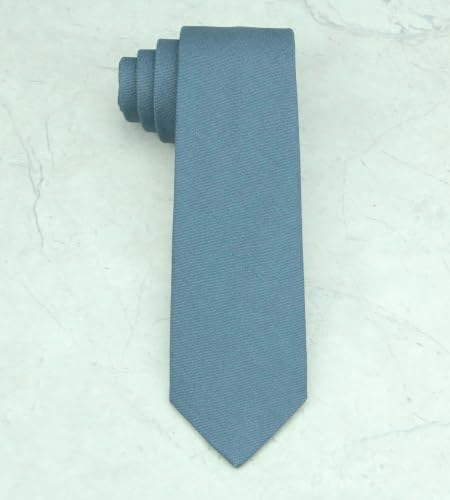 Image of Mens Linen Tie Set - Solid Necktie with Pocket Square for Men Wedding