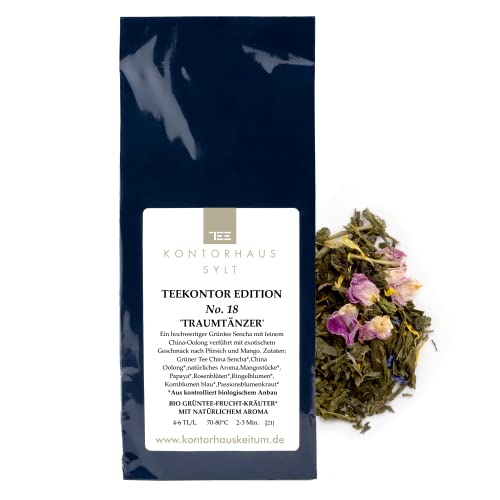 Kontorhaus Sylt, Bio Grüntee Mischung, Grüntee Edition No.18 BIO Traumtänzer, Sencha / Oolong / Papaya, 100g Cover