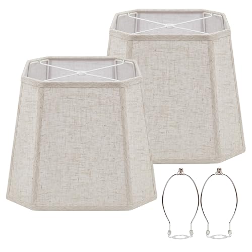2-Pack Rectangular Lampshades, 10.5 x 10 x 13 Inches