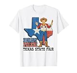 Howdy Folks Texas State Fair Cowboy Retro TX Map Texan Flag T-Shirt