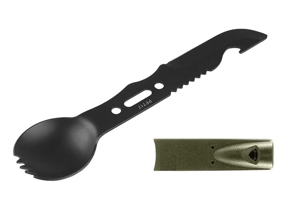 7in1 Stainless Steel Multifunctional Camping Spork with Whistle Cover - Heavy Duty, Combination of Various Essential Tools (B0D3PRK7QJ) Amazon Price History, Amazon Price Tracker