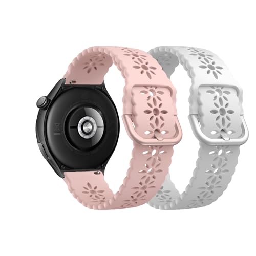La mejor selección de huawei gt sport los mejores 5. 45 2 Piezas Correas para Huawei Watch GT3/GT2 46mm, Pulseras Silicona Extensible Reloj con Flores Sport Ajustables Banda Compatible con Huawei Watch GT 3/GT 2 46mm para Hombre y Mujer...