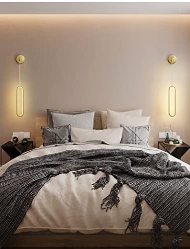Applique da parete a LED moderna - Elegante lampada da interni per soggiorno e camera da letto, compatibile con AC220V, lampada a sospensione di design, complemento d'arredo chic (luce bianca calda d