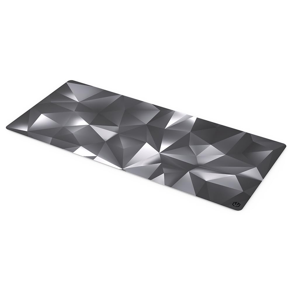 ENDORFY Crystal Black XL, tappetino per mouse XXL 900x400 mm, guida per mouse liscia, bordo stampato, base in gomma antiscivolo, design elegante