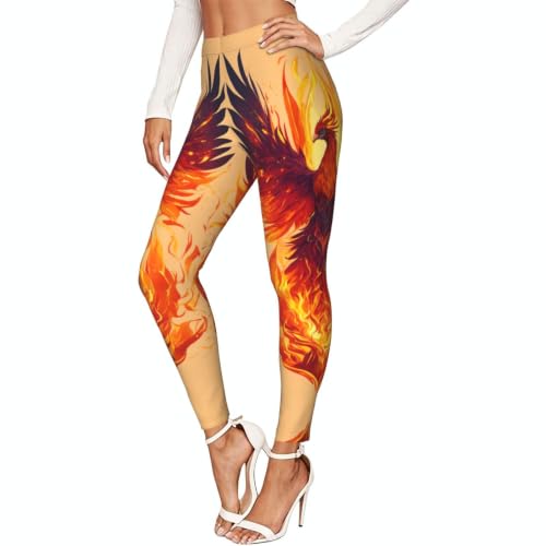 Leggings de compresión Phoenix Print con tejido premium suave para entrenamiento