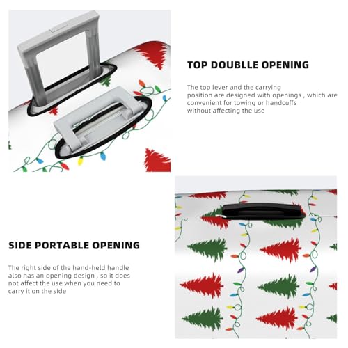 Travel Luggage Cover Merry Christmas Trees Fashion Washable Baggage Suitcase Protector Fit For Luggage X-Large4