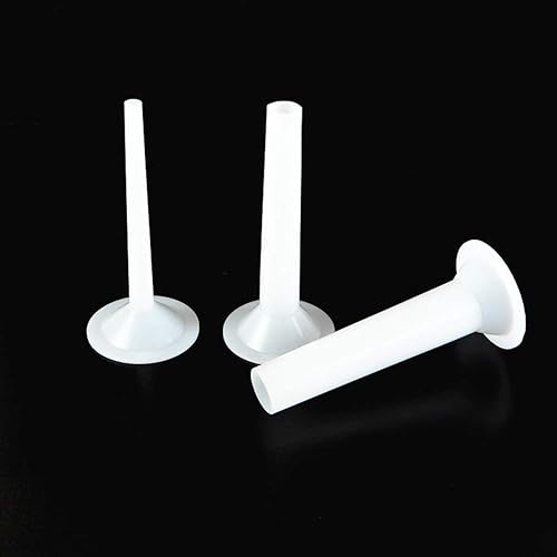 Miniatura 3 de Un juego de 3 tubos de relleno de salchichas de plástico, embudos manuales de embudo para picadora de carne, kit de fijación de embudo de grado
