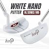 Bionik 105 Nano White Golf Putter Right Handed Semi Mallet Style with Alignment Line Up Hand Tool 33 Inches Senior Women's Perfect for Lining up Your Putts