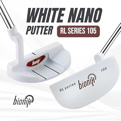 Bionik 105 Nano White Golf Putter Right Handed Semi Mallet Style with Alignment Line Up Hand Tool 33 Inches Senior Women's Perfect for Lining up Your Putts