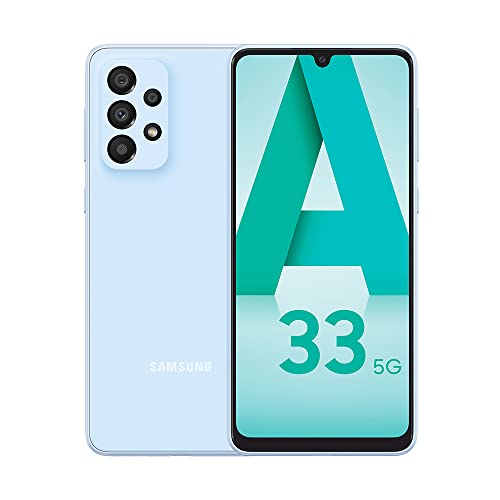 Samsung A336B/DSN Galaxy A33 5G、デュアル、128GB 6GB RAM、オーサムブルー