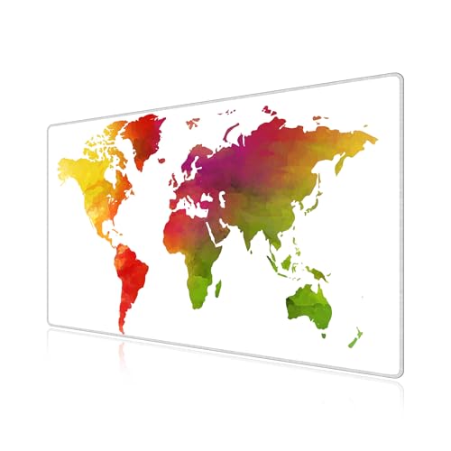 Tapis de souris gaming XXL lavable 60x40cm carte du monde