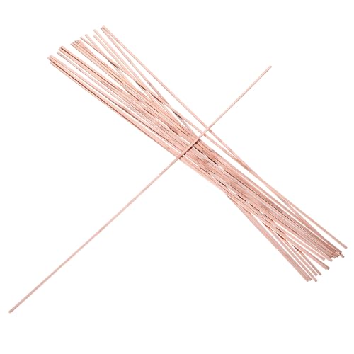 Housoutil 20 Varillas de Soldadura de Cobre Tubular para Soldadura Fuerte Alambre Dorado para Reparación de Latón Uso Electromecánico Paquete de 20 Unidades