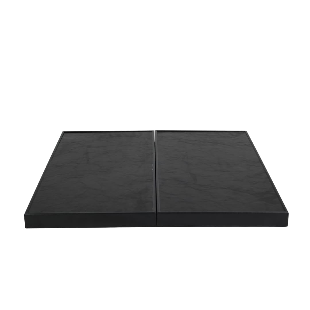 45 cm skóra ekologiczna Midnight Black Design Backgammon zestaw