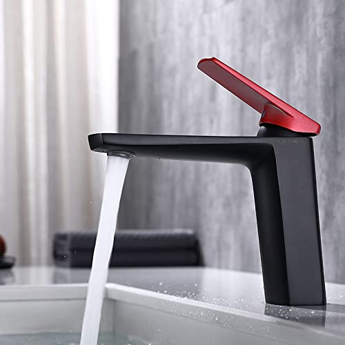 Robinet de toilette robinet monotrou noir pour simplifier l'entretien du lavabo - 3