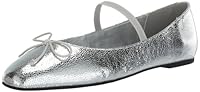 Kenneth Cole Women's Myra Mary Jane Flat, Silver Metallic, 9.5