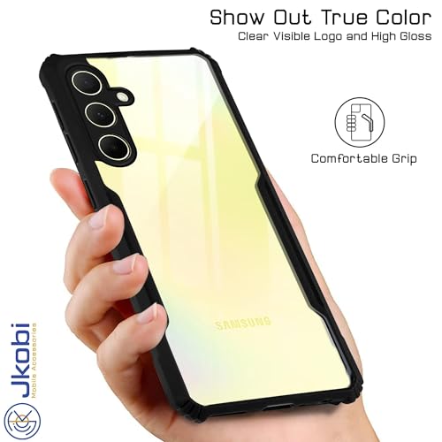 Image of Jkobi Back Case Cover for Samsung Galaxy A35 5G (Shockproof with Polycarbonate Clear Panel | Professional Black)