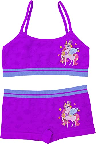 Image of ToBeInStyle Girl Pack of 6 Set Spaghetti Strap Training Bras & Boyshorts Bikinis