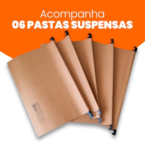 Maleta arquivo slim Dellosmile cristal 2160h 6 pastas susp Dello