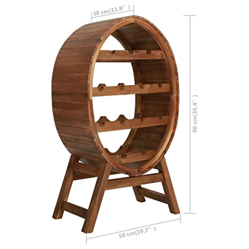 Soporte para 13 botellas de vino de madera acacia miniatura 6