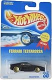 ferrari testarossa blanche occasion Hot Wheels Black Ferrari Testarossa - Modelo coleccionable de coche de juguete de metal fundido a escala 1:64