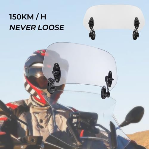 Deflector de viento para parabrisas de motocicleta con clip ajustable de protección 3