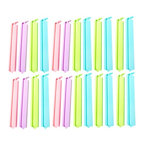 Alipis Pinces Pour Sceller Les Aliments, Pinces Pour Paquet à Collation, Plastique Robuste, Lot De 24 Set De Pièces, Couleurs Pastel, Étanchéité Forte, Usage Domestique Pour Conservation Alimentaire