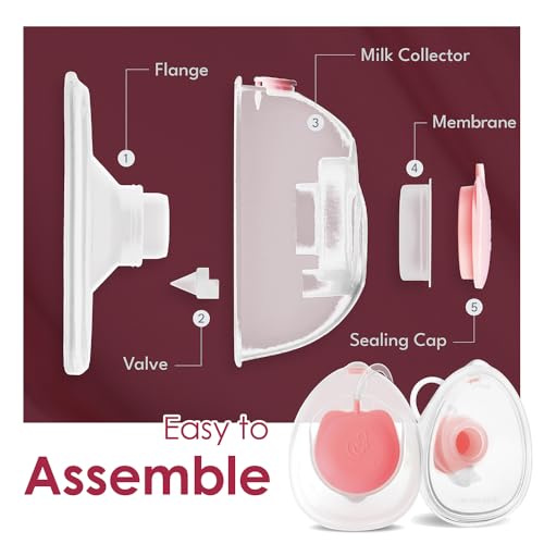 Image of Nenesupply Handsfree Wearable Collection Cups Breastmilk Compatible with Baby Buddha Momcozy V1 V2 Breast Pumps. 24mm Silicone Flanges Replacement Pump Parts Accessories 19mm 21mm Inserts