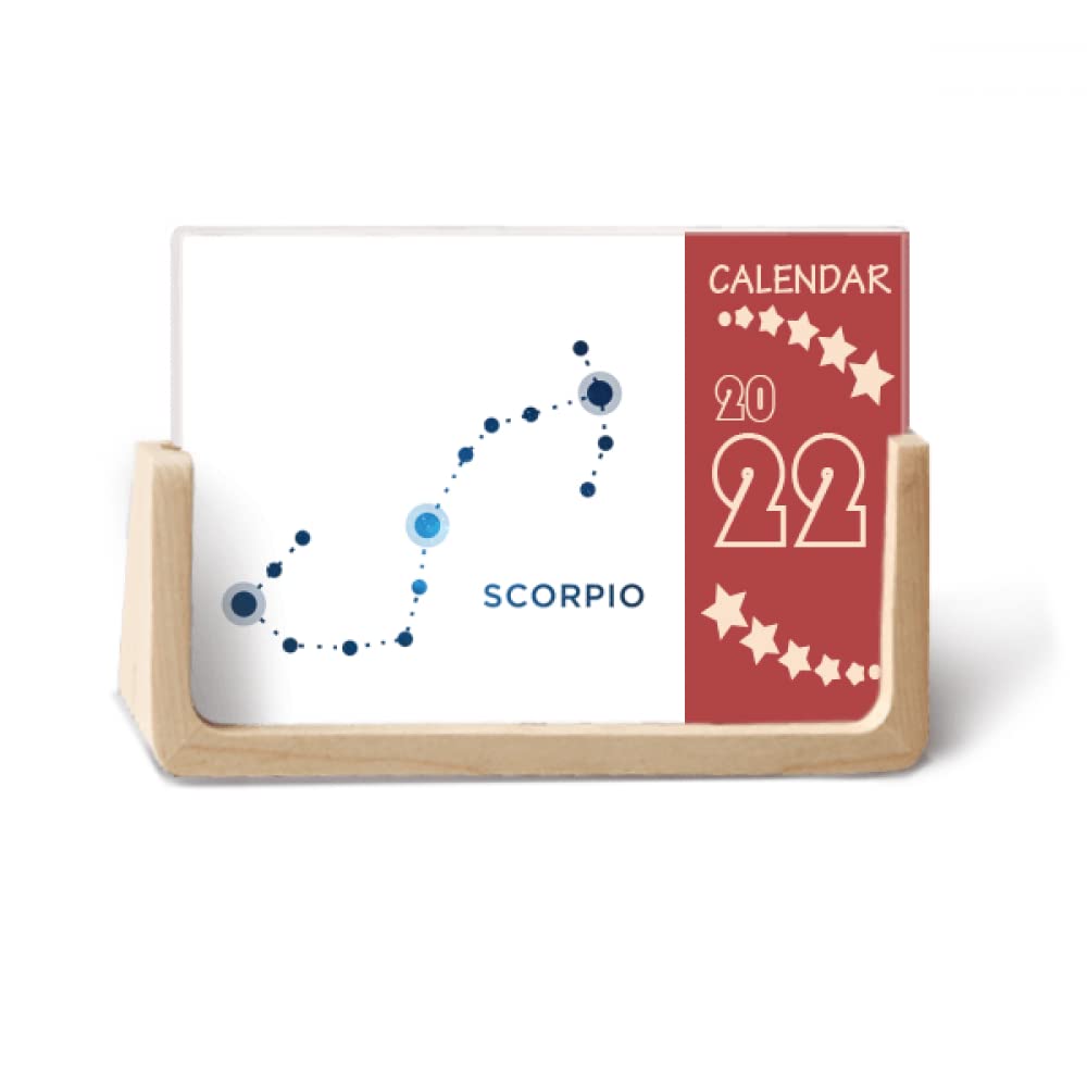 Calendrier de bureau 2022 Scorpion 12 mois à spirale stable