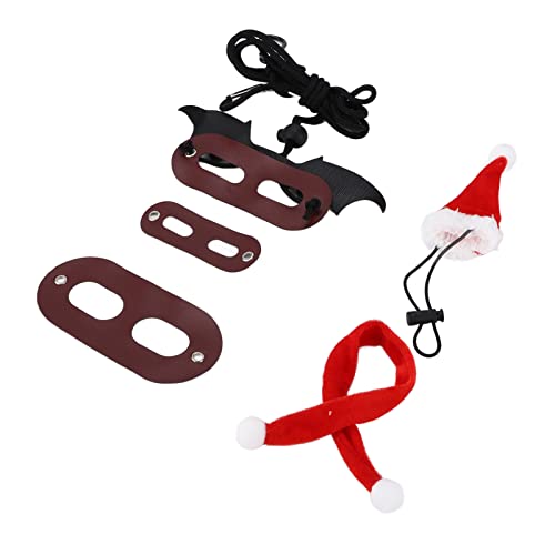 Conjunto de arnês de chapéu de Papai Noel, conjunto de arnês de lagarto e coleira de dragão de barba