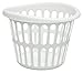 United Solutions LN0017 White Plastic One Bushel Capacity Designer Laundry Basket - 1 Bushel Designer Laundry Basket in White