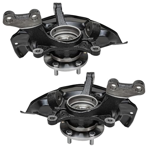 Image of Detroit Axle - 6pc Front Steering Knuckles Kit for 06-07 Toyota Highlander 04-06 Lexus RX330, 07-09 RX350, 06-08 RX400h, 2 Steering Knuckles & Wheel Hub Bearings 2 Strut and Coil Springs 2 Sway Bars