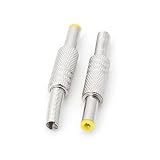 Gwxevce 5 pièces 5.5x2.5 mm DC connecteur d'alimentation fiche Adaptateur de Prise métallique avec séparateur de tête Jaune + Jaune