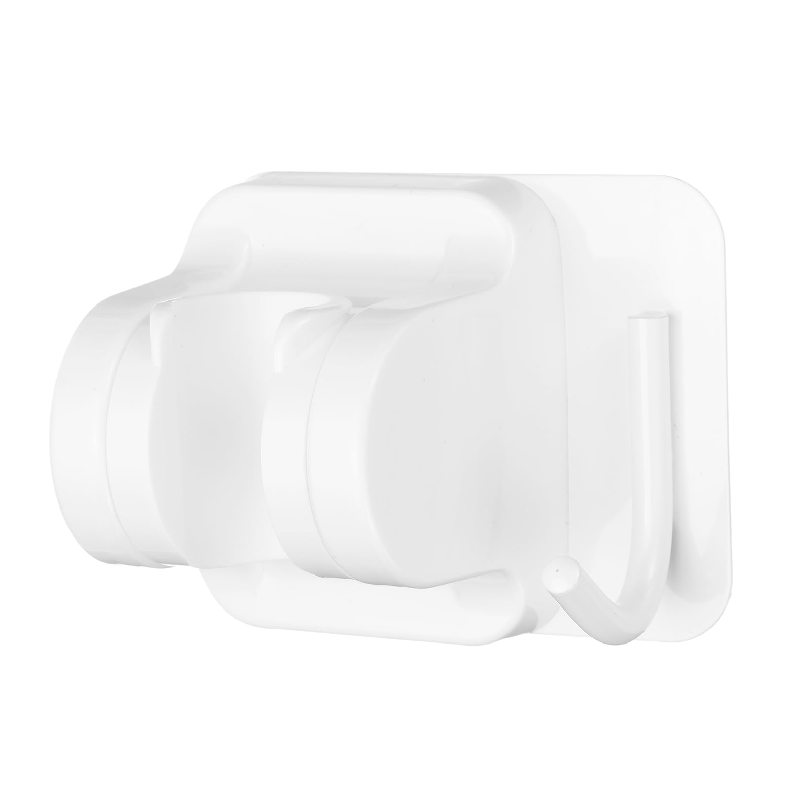 Soporte para cabezal de ducha de mano uxcell ajustable, blanco y sin taladrar con gancho