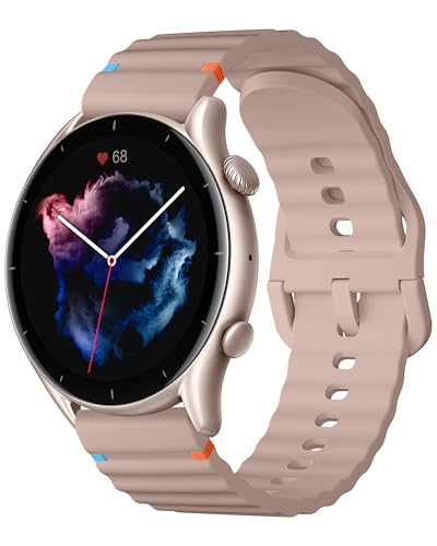 Higgs Cinturino 22mm Compatibile con Amazfit GTR 2/2e/GTR 3/3 Pro/GTR 47mm/per Amazfit Stratos 2/3/Pace/Zepp Z/Cinturino Galaxy Watch 46mm Donna Uomo,Cinturini Sportivo Morbido Silicone tè al latte