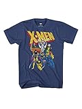 Marvel X-Men 90s Team Wolverine Storm Jean Grey Beast T-Shirt(MD, Navy)