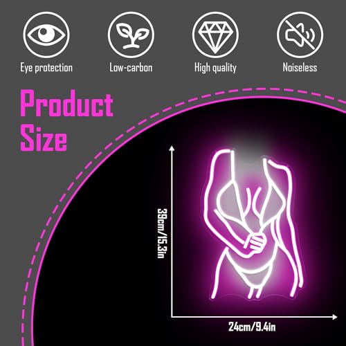 Image of Lady Neon Sign Lady Body Neon Signs for Wall Decor Dimmable Neon LED Signs for Man cave Sexy Girl Women Body Neon Light Sign for Club Bar Home Birthday Party Gifts