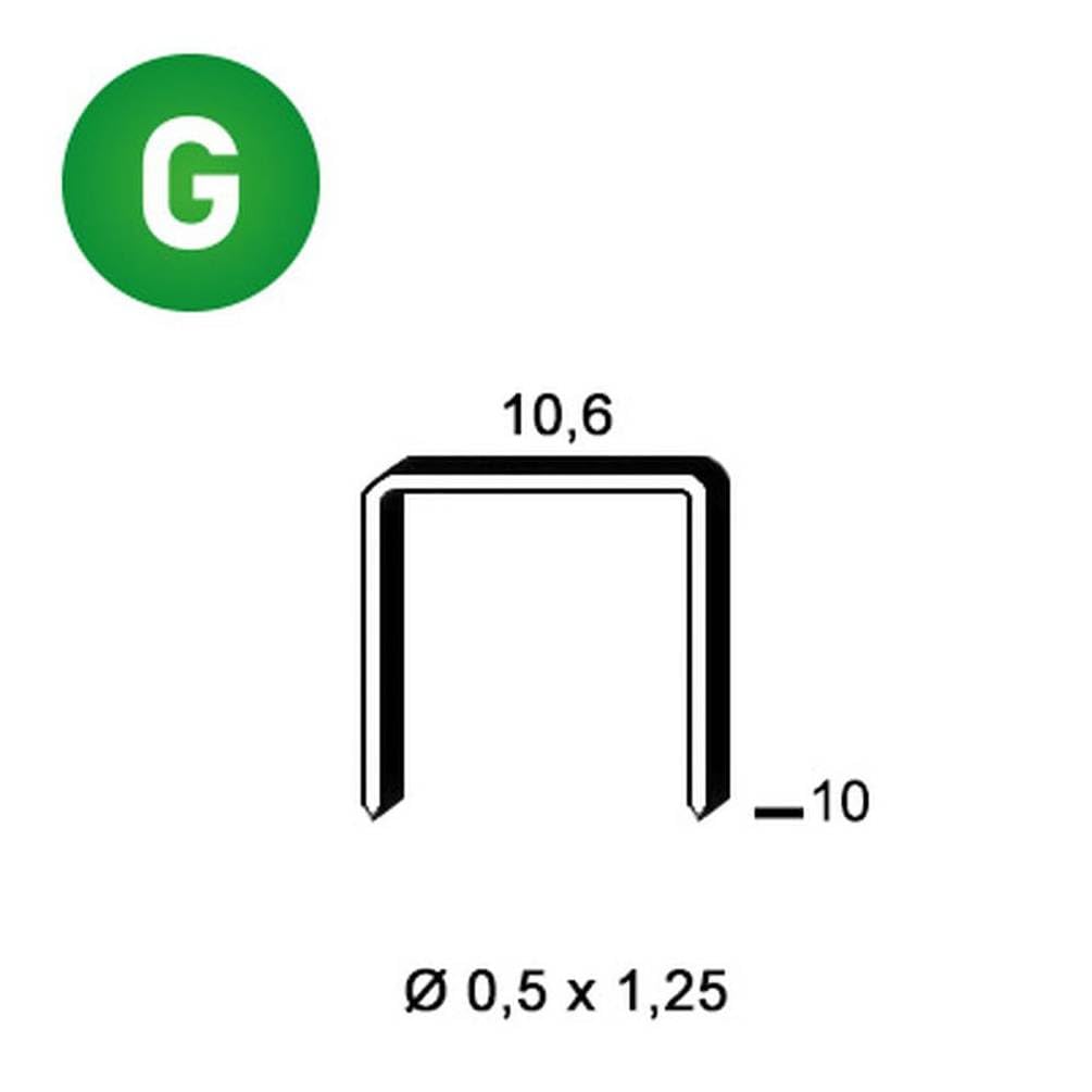 5.000 Grapas PF-10 Galvanizadas - D-Work