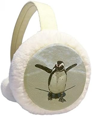 Science Nature Ocean Antarctic Penguin Creature Winter Earmuffs Ear Warmers Faux Fur Foldable Plush Outdoor Gift image 2