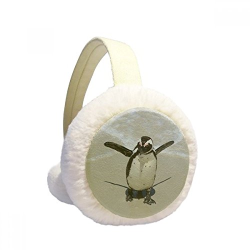 Science Nature Ocean Antarctic Penguin Creature Winter Earmuffs Ear Warmers Faux Fur Foldable Plush Outdoor Gift