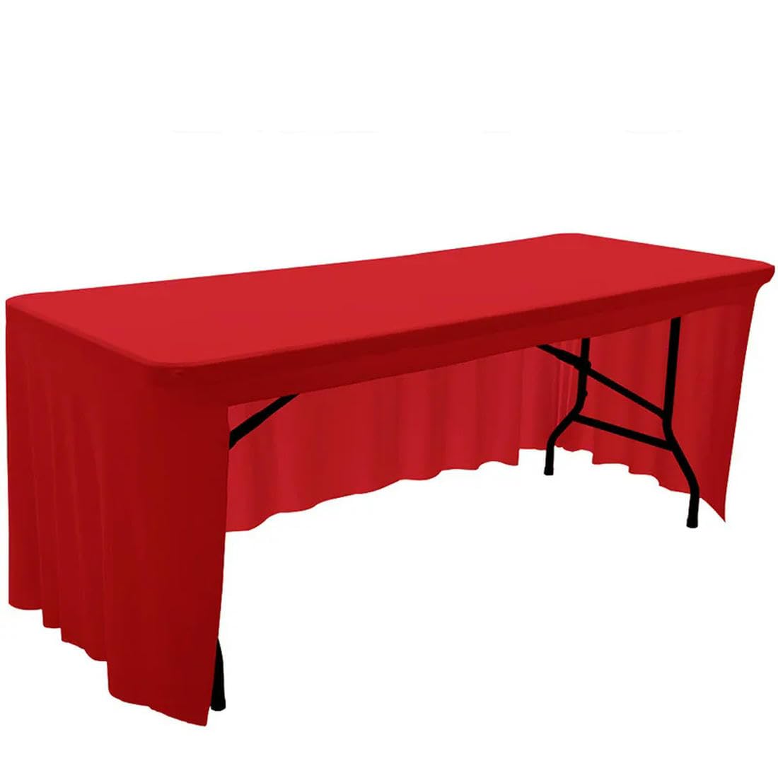 Mantel elástico de licra – Mantel elástico blanco para bodas, banquetes, eventos y fiestas – Falda de mesa perfecta para hoteles y celebraciones