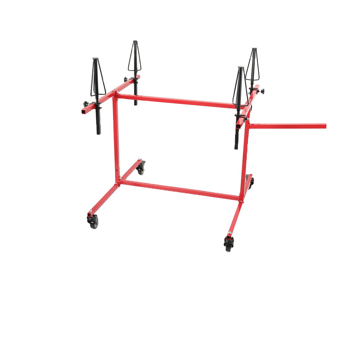 Soporte de Pintura Profesional para Llantas, 360° Soporte para Pintura con Ruedas, Capacidad 200 kg, para talleres de reparación de automóviles, Soporte de Secado para 4 Llantas