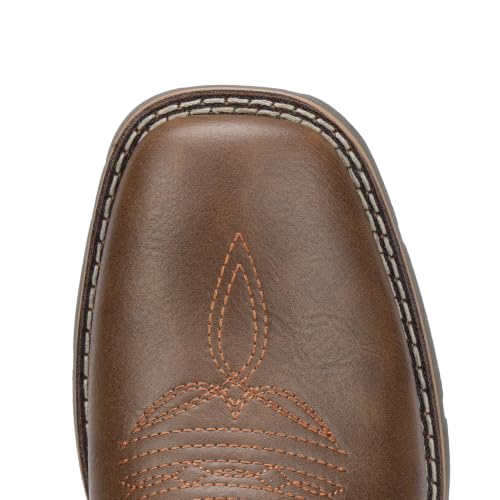Image of Suokdil Cowboy Boots for Men - Men's Western Boots with Embroidery, Slip Resistant Square Toe Chunky Heel, Durable and Fashionable Retro Classic Footwear for Spring and Fall