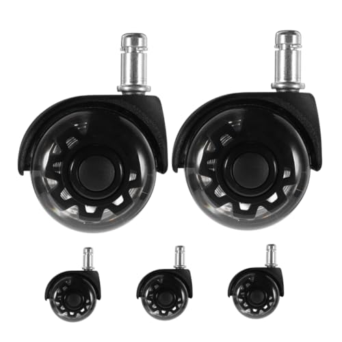 HOODANCOS 5pcs Office Chair Wheels Caster Replacement Wheels for Computer Chair Home Office Accessories Floor Protectors