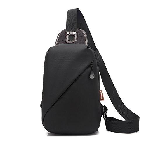 POSO Sling Bag Backpack For Men Women Small Crossbody Bag For Outdoor/Hiking/Travel (Black)
