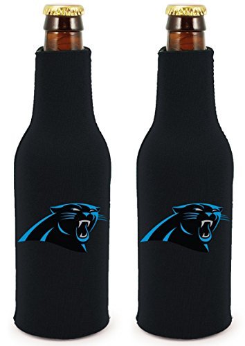 NFL Football 2014 Team Color Logo Bottle Suit Holder Cooler 2-Pack (Carolina Panthers)