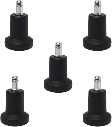 5pcs Bell Glides Caster Wheels High Profile Replacement Office Chair Stool Swivel Caster Wheels to Fixed Stationary Castors