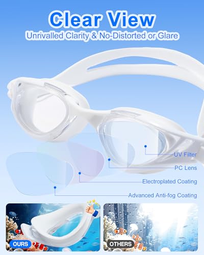 Image of Swim Goggles, Super Clear View,Goggles Swimming Adult, Suitable for All Kinds of Swimming Programs