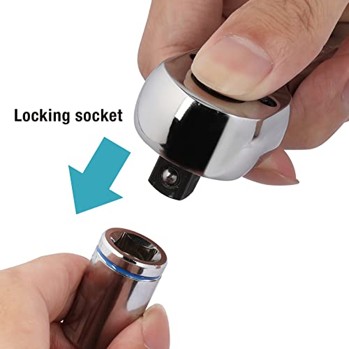Image of DURATECH 1 /2-Inch Drive Ratchet, 90-Tooth Quick-release Ratchet Wrench, Reversible, Cr-V Made, Full Polished, Stocking Stuffers for Men Women Gifts for Men Gifts for Women